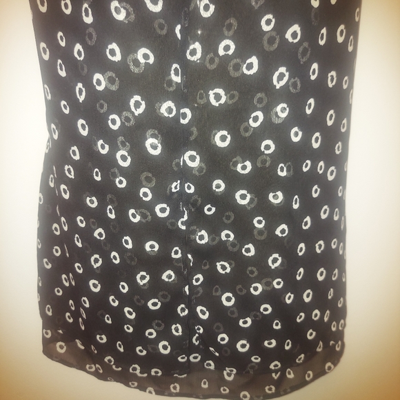 NWT Cristina B Layered Sleeveless Black and White Tunic Tank Top sz M - Picture 6 of 8